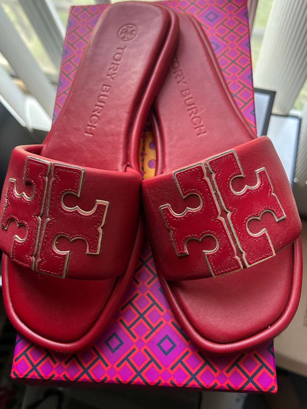 Tory Burch Red Logo Sandals